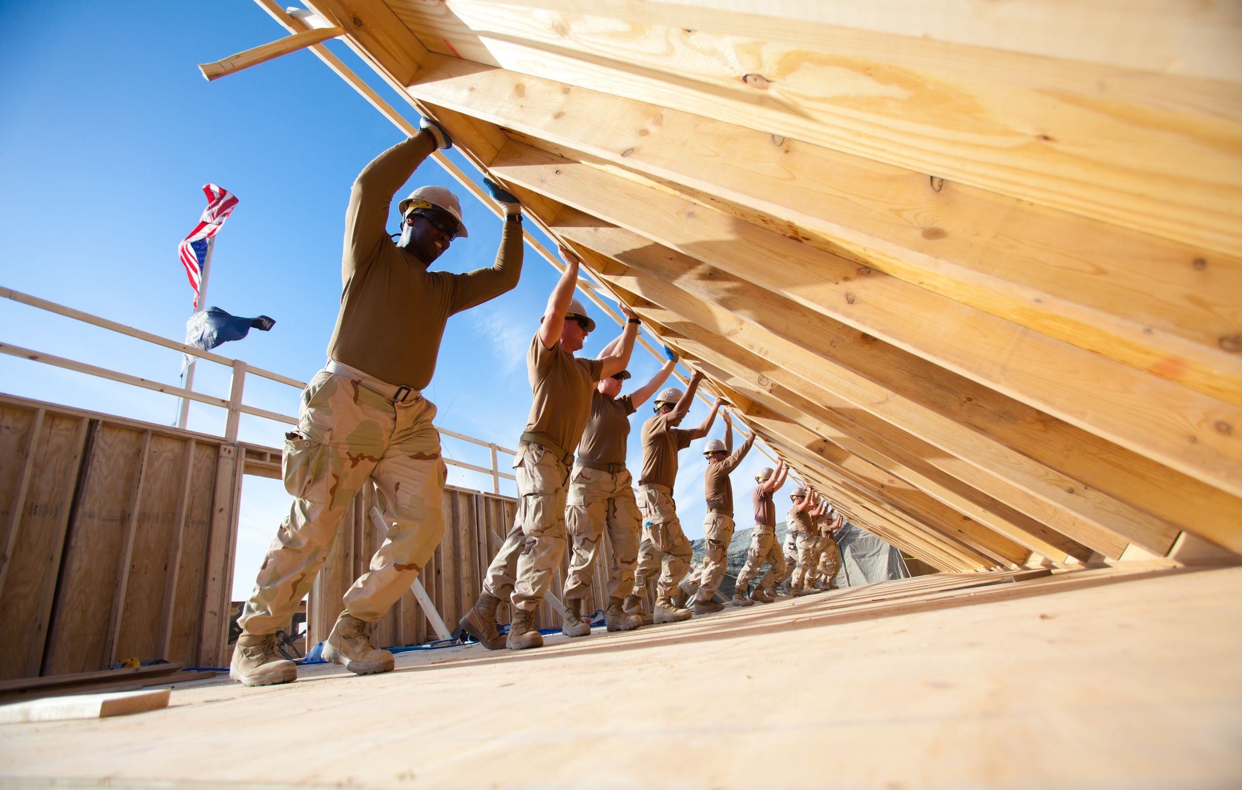 Home construction and framing in progress