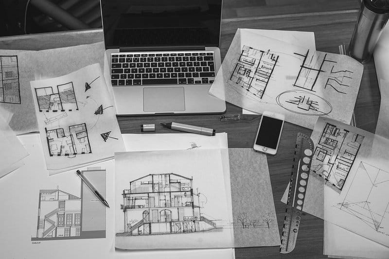 Reviewing project plans and site details together